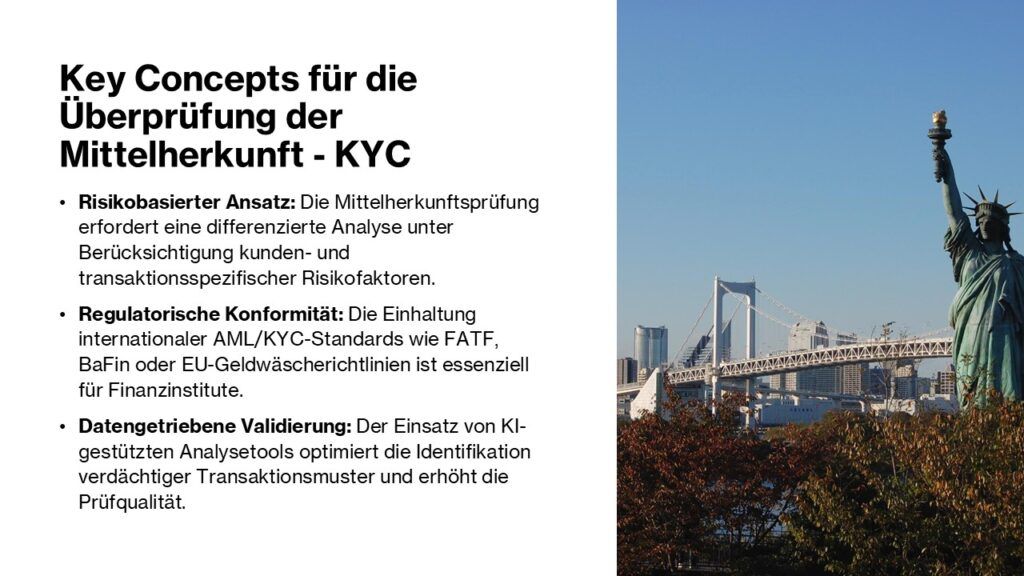 Key Concepts für die Überprüfung der Mittelherkunft