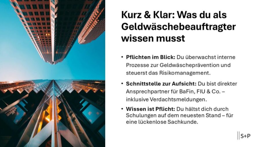 geldwäschebeauftragte aufgaben
