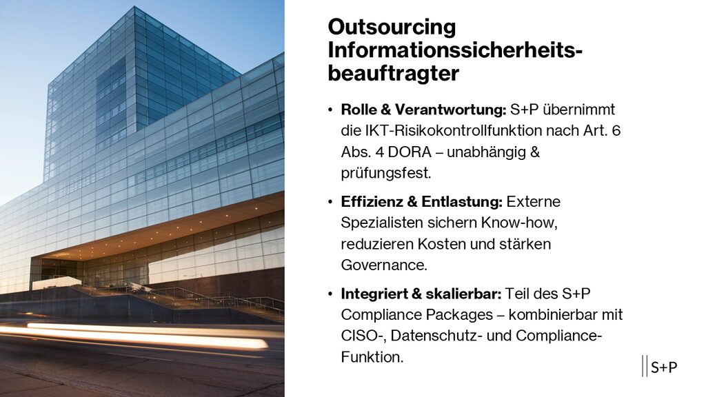 Outsourcing Informationssicherheitsbeauftragter – Externe ISB-Funktion nach DORA 1 Informationssicherheit outsourcing