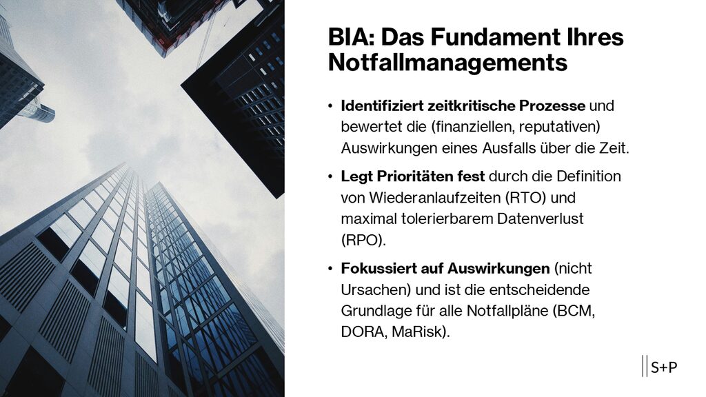 Was ist eine Business-Impact-Analyse (BIA)? 1 DORA & Informationssicherheitsbeauftragter
