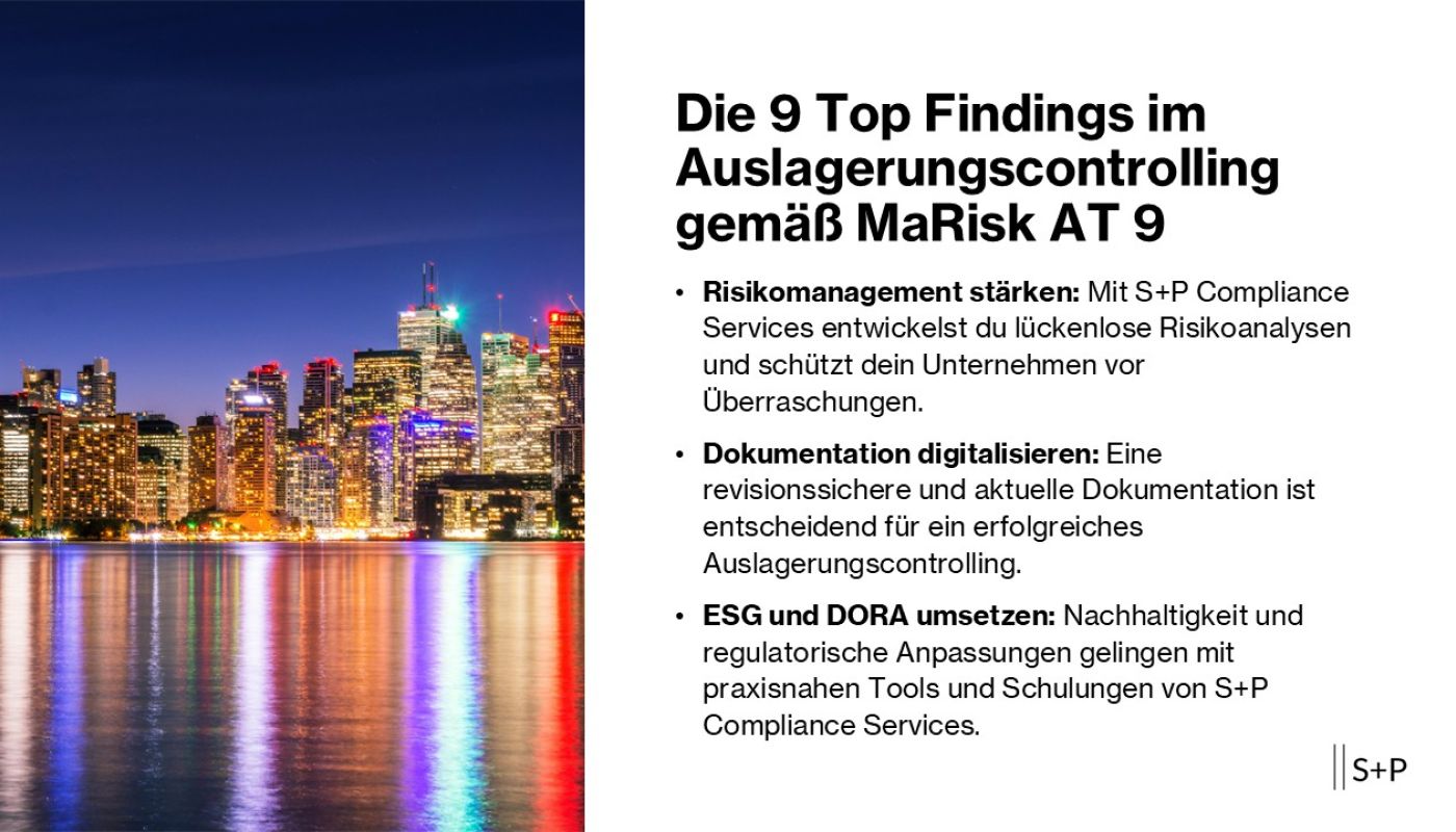 9 Top Findings im Auslagerungscontrolling gem&auml;&szlig; MaRisk AT 9