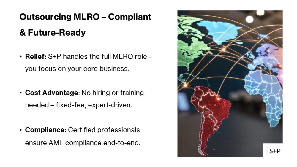 Outsourcing Money Laundering Reporting Officer (MLRO) | S+P 2 Outsourcing MLRO – Compliant & Future-Ready
