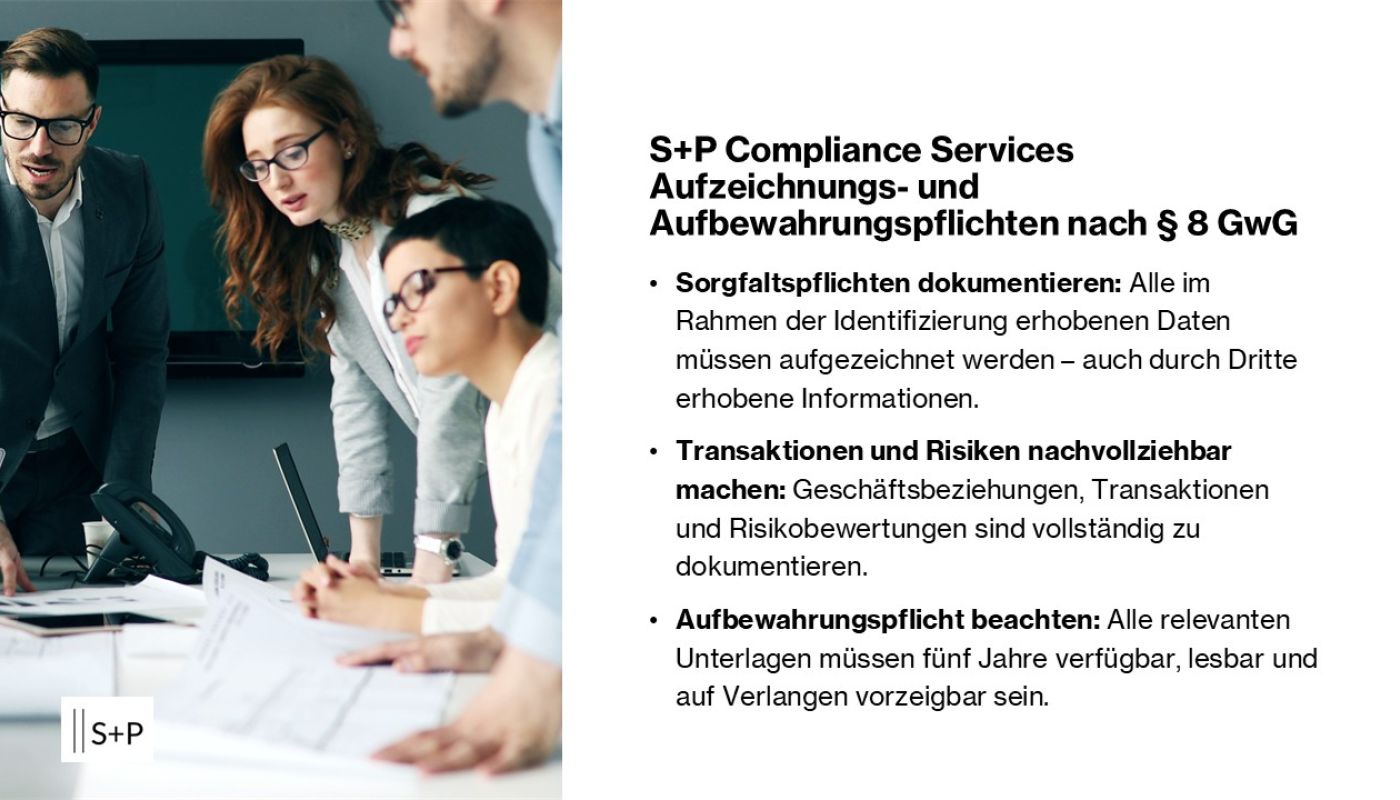 Aufzeichnungs- und Aufbewahrungspflichten nach &sect; 8 GwG