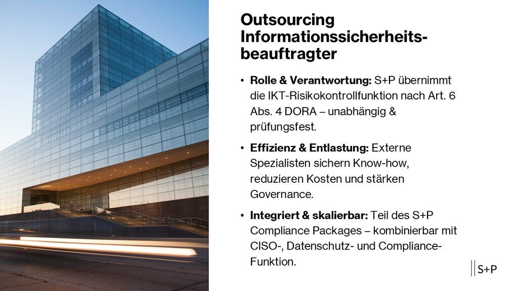 Outsourcing Informationssicherheitsbeauftragter – Externe ISB-Funktion nach DORA 1 Informationssicherheit outsourcing