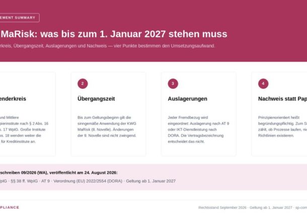 Managed Compliance Service – Compliance Advisory für Governance, Risiko & Regulierung 7 Retail Investment Package, Wertpapierinstitute