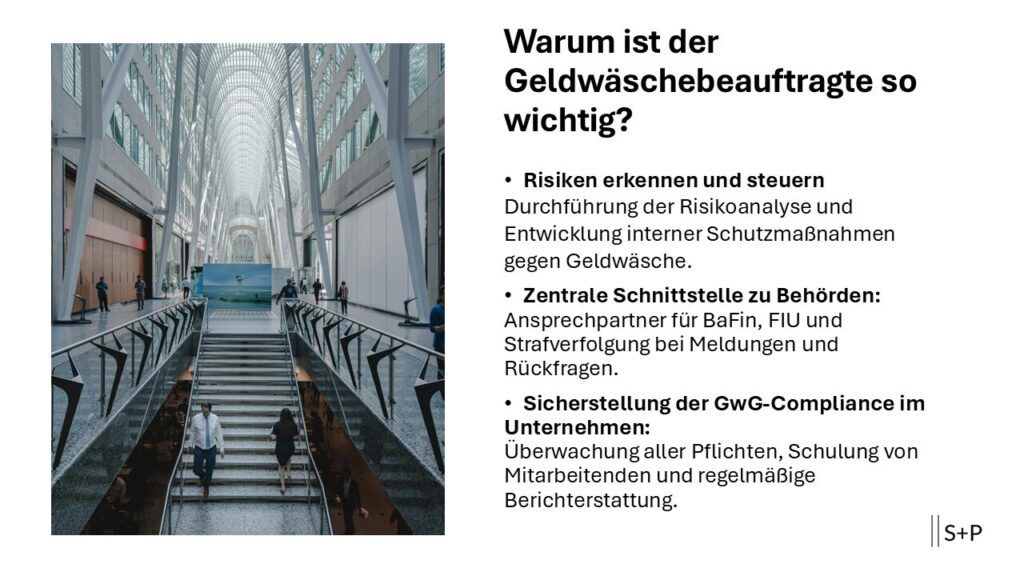 geldw&auml;schebeauftragte Aufgaben