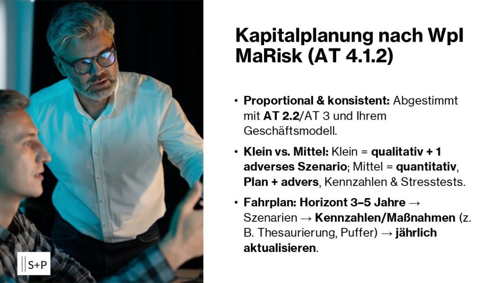 Kapitalplanung nach WpI MaRisk – Leitfaden für kleine & mittlere Wertpapierinstitute 1 WpI_MaRisk_kapitalplanung